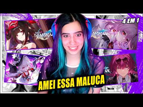 4 em 1 | Trailers da Noite Eterna & Kafka & Sparxie & Sparkle | Honkai: Star Rail - Doxcinho React