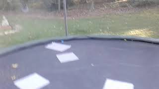 Trampoline filled with bubble wrap