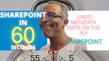 SharePoint: How To Undo Metadata In Lists And Libraries