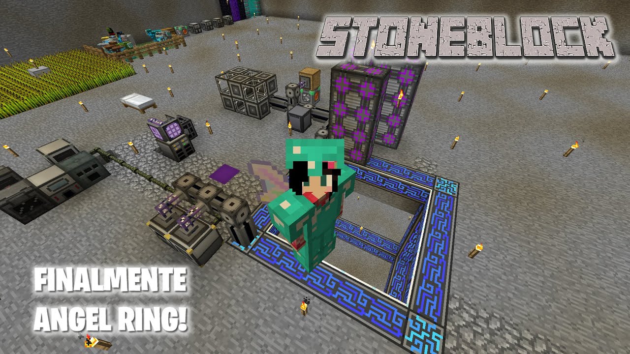 MINECRAFT MODS - STONEBLOCK - Parte 14 - Finalmente ANGEL RING