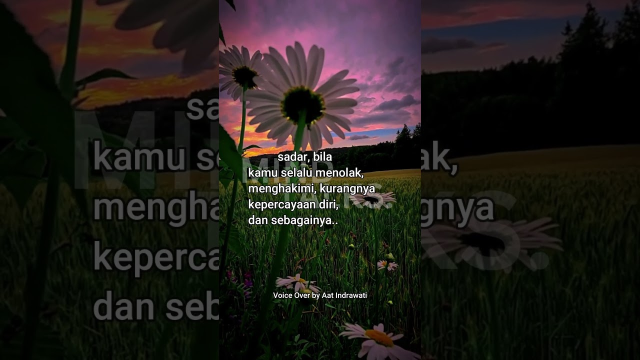 TERIMA APA YANG HADIR DALAM DIRIMU.. Voice Over Aat Indrawati 