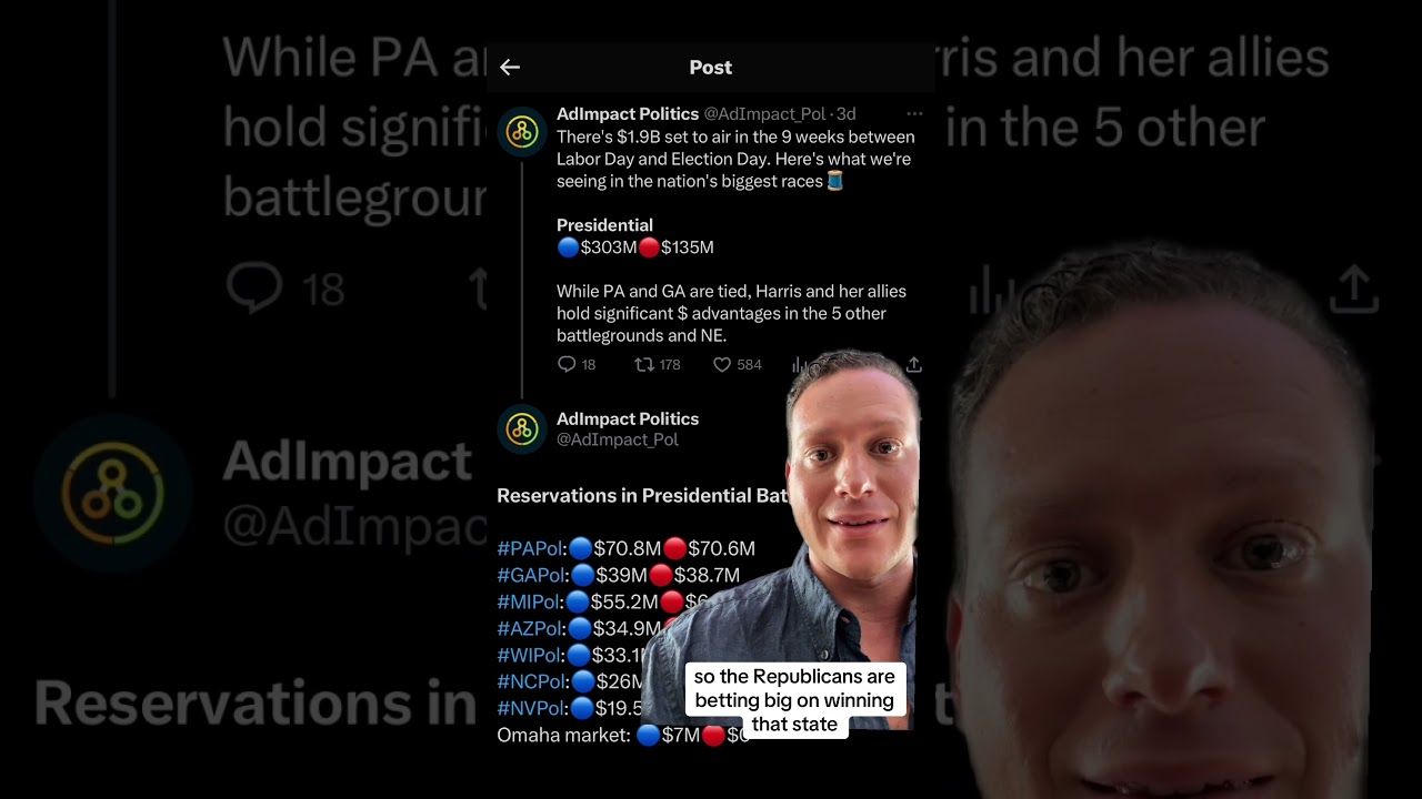 DONALD TRUMP is all in on Pennsylvania while Kamala Harris is still hoping to win Georgia!