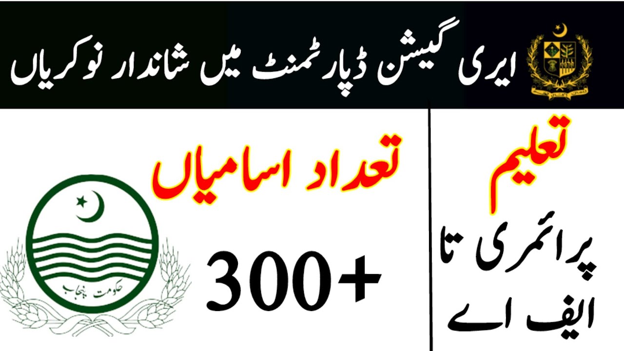 Latest jobs in Irrigation Department Free apply now 2020 || Pak Govt Jobs 2020