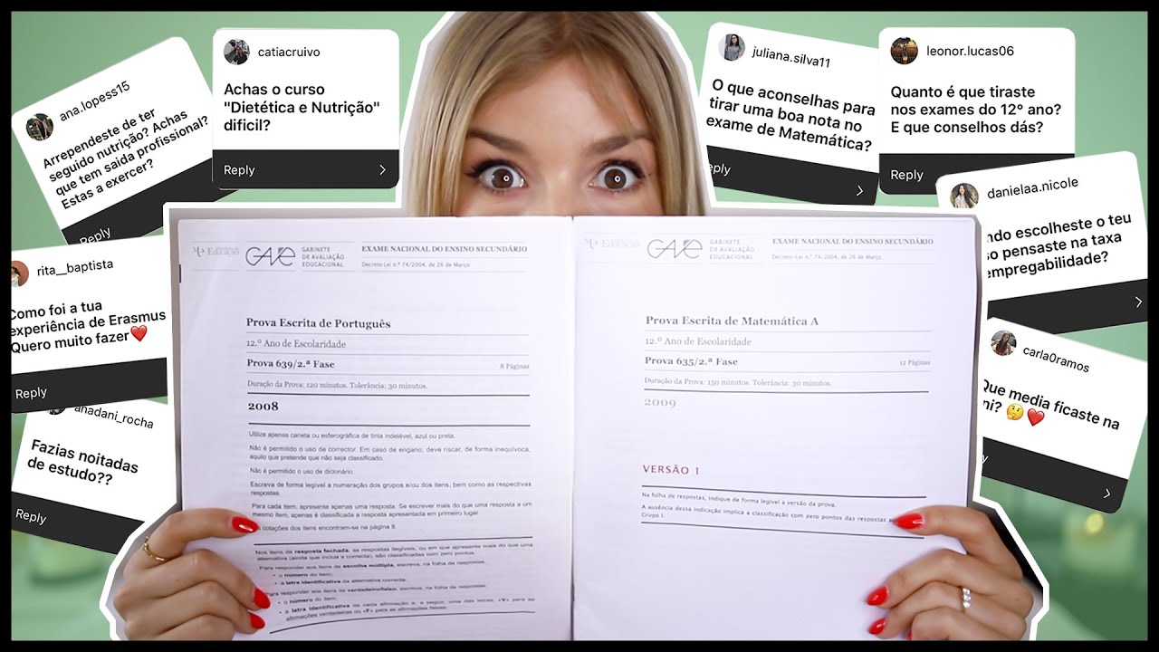 Q&A: Secundário, Notas, Exames, Faculdade, Erasmus + CONSELHOS
