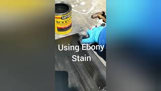 Applying Ebony Stain on Wood shorts