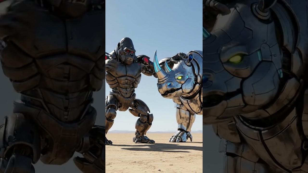 Robot Gorilla vs Rhino Bot
