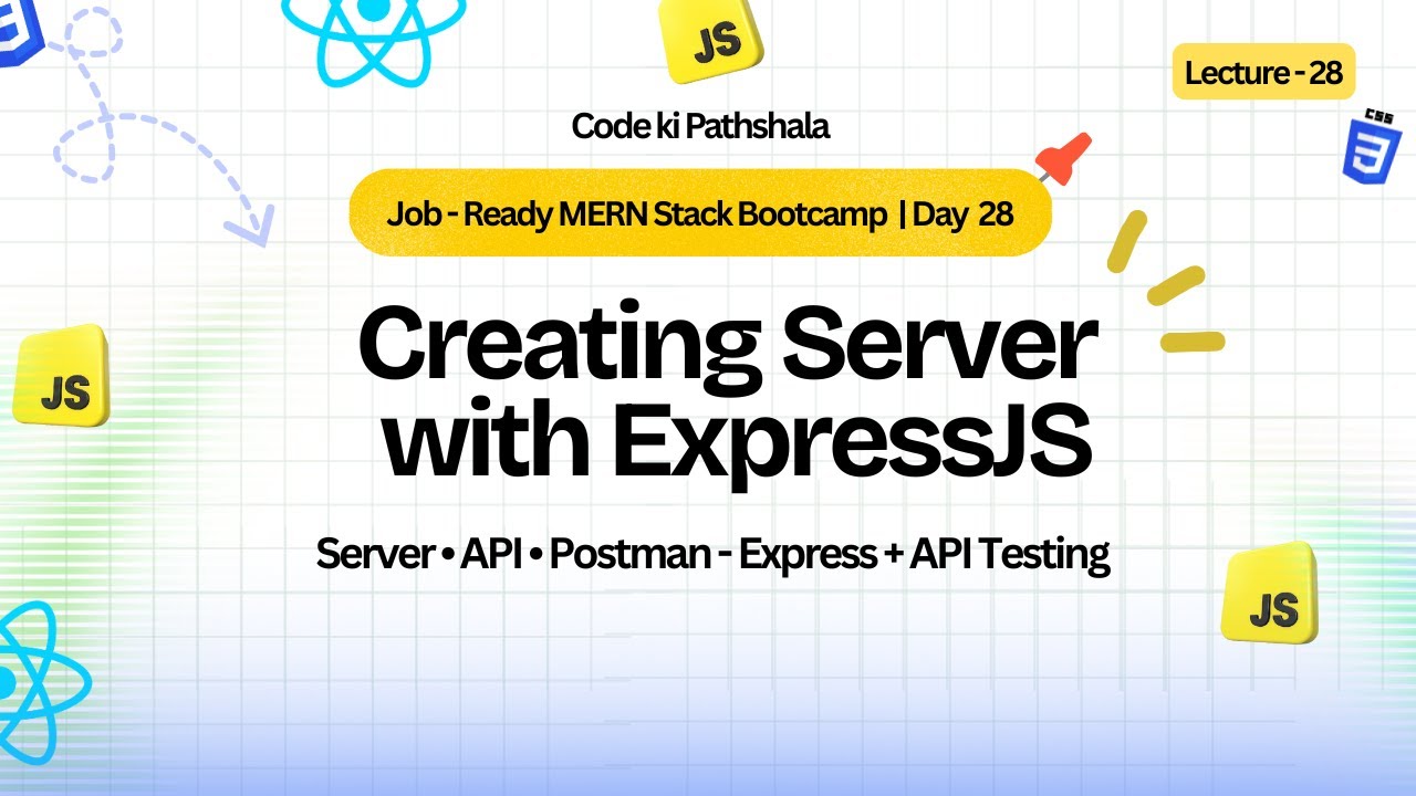 🔴 LIVE: Express JS Backend Setup | Create Server & APIs | Postman Testing | MERN Bootcamp