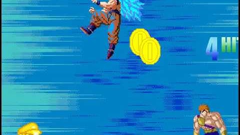 MUGEN Gold Mario, Goku SSJ7 and God Orochi vs Nightmare Broly, Himan Zellode and Sephiroth 2