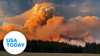 See massive fire cloud form from Dragon Bravo Fire