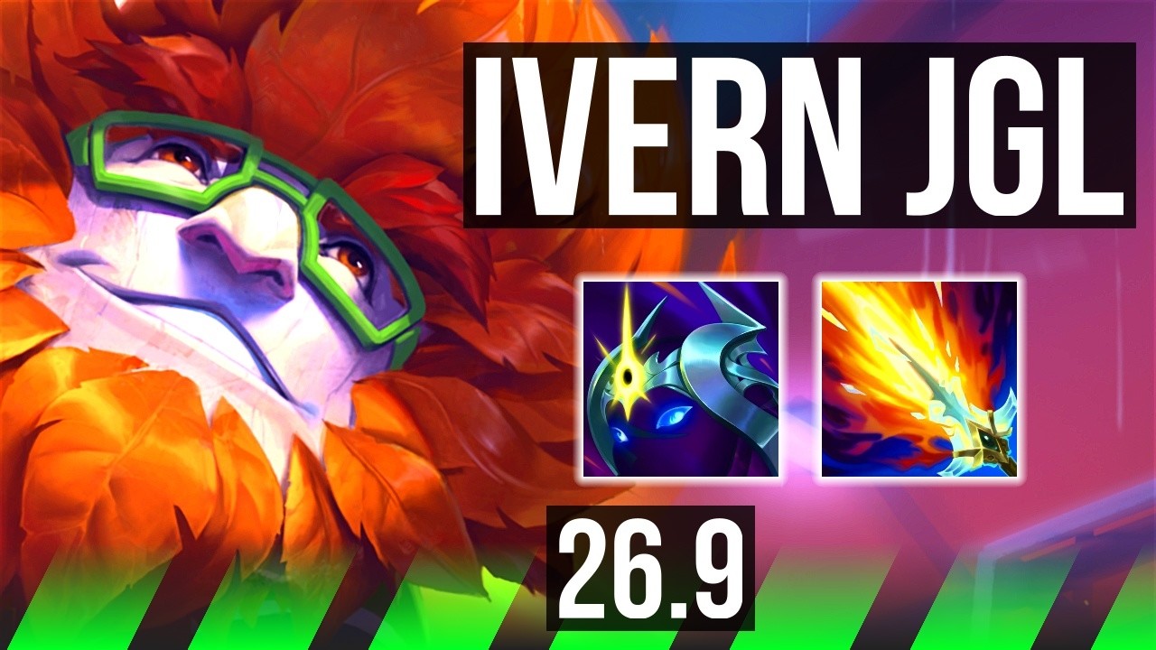 Watch Ivern outplay Hecarim in Master elo! 
Learn what runes to use, what items to build, understand how to clear, invade, gank, teamfight, and outplay your opponents as #Ivern. 
/// #LeagueOfLegends high elo replay 
 
Thank you for watching! 
Did you learn something new? Share it in the comments! 
If you liked this video, please leave a thumbs up, if you disliked it, be sure to give me feedback in the comments. I appreciate your support! 
 
~~~| DOMISUMREPLAY |~~~ 
High elo replays for every role and champion. Improve your gameplay. Many uploads per day. 
 
~~~| WATCH MORE |~~~ 
Ivern channel: https://www.youtube.com/channel/UC0bsKvswId6Nm8TF9bz2stg?sub_confirmation=1 
 
More replays of: 
- Ivern vs Hecarim: https://www.youtube.com/playlist?list=PLdlTY5VEX93beYumQodyZ7T5Vj4Ty2Wgg 
- Ivern JUNGLE: https://www.youtube.com/playlist?list=PLdlTY5VEX93bPioGoj1705KLHBDlTHqyt 
 
~~~| MATCH INFO |~~~ 
GAME TYPE: Ranked Solo/Duo 5v5 
REGION: EUW 
AVERAGE RANK: Master 
SEASON: Season 2026 
PATCH: 26.9 
 
~~~| SPECTATED PLAYER |~~~ 
CHAMPION: Ivern 
SKIN: Dunkmaster Ivern (Amethyst) 
RANK: Master 
RIOT ID: Shekar # 5ONiT 
OP.GG: https://op.gg/summoners/euw/Shekar-5ONiT 
RUNES: SORCERY - Summon Aery, Nimbus Cloak, Transcendence, Gathering Storm; DOMINATION - Cheap Shot, Relentless Hunter (Ability Haste + Movement Speed + Health Scaling) 
 
~~~| OPPONENT |~~~ 
CHAMPION: Hecarim 
SKIN: Nightbringer Hecarim (Pearl) 
RANK: Master 
RUNES: SORCERY - Stormraider's Surge, Nimbus Cloak, Celerity, Waterwalking; PRECISION - Legend: Haste, Triumph (Adaptive Force + Adaptive Force + Health Scaling) 
 
I am not one of the summoners playing in the matches uploaded to this channel, so I am unfortunately unable to answer questions about decisions made by the summoners in the game. 
 
played at 2026-05-03 11|10|54 (CEST); rec on sd-apricot at 2026-05-10 04|28|07 (CEST); mtdt at 2026-05-10 04|52|52 (CEST); EUW-7840764150-JUNGLE-RED