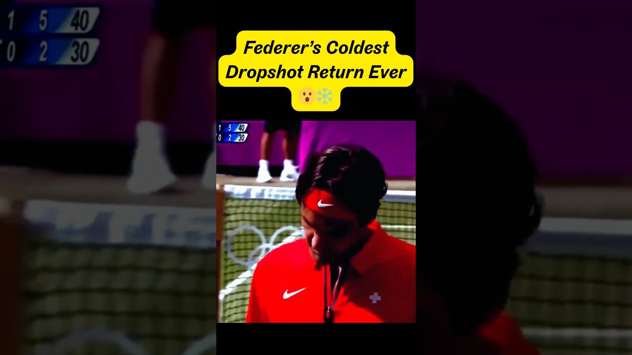 You Won’t Believe This Federer Dropshot Return 😳🔥 