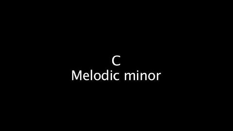 Scales | C melodic minor