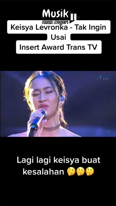Keisya Levronka Dianggap Gagal Nyanyi Lagunya 'Tak Ingin Usai' di HUT Insert. #shorts
