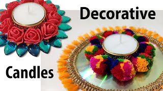 Diwali Decorative Ideas / How To Make Diwali Decorative Candles At Home / Part 02