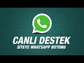 Sitene canlı whatsapp destek hattı eklemek - YouTube