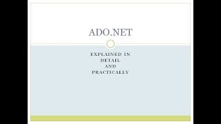 1-ADO.Net Introduction