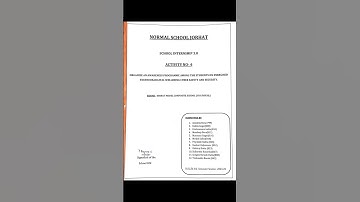 SIP REPORT D.EL.ED 3rd Semester Activity 4 : Organize an awareness program among the students on ...