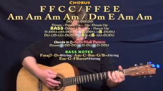 Wayfaring Stranger (Johnny Cash) Guitar Lesson Chord Chart chords