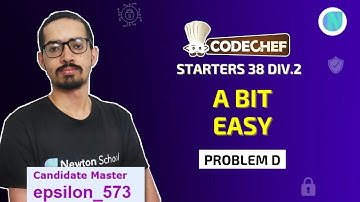 A Bit Easy || Codechef Starters 38 Div2 Problem D