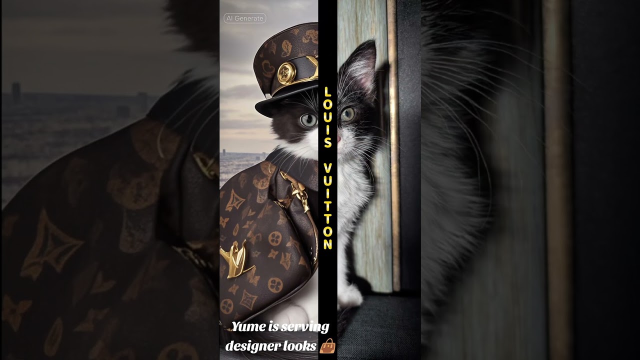 Yume the Tuxedo Cat Goes Couture 😻 From Cozy Cat to Fashion Queen 