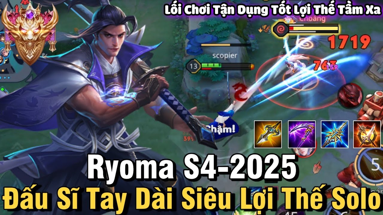 Ryoma S4-2025 Liên Quân Mobile | Cách Chơi, Lên Đồ, Phù Hiệu, Bảng Ngọc Cho Ryoma S4 2025 Đi Top