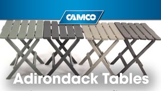 Adirondack Tables (Camco 51884) Please check out our other products like the Caribou Tumblers https://www.youtube.com/watch?