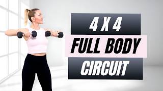 🔥Standing Dumbbell Workout | 4 Min Circuit x 4 | Full Body Strength💪Day 2🔥
