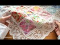 【ハギレの活用方法】8.5cm×8.5cmの布で作る。100均のレースを更に可愛く。/リメイク/ハンドメイド