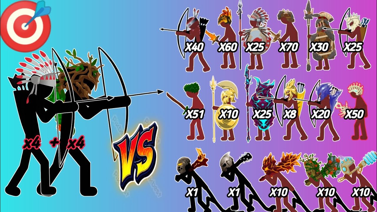 ToxophiliteLeader & ArcherWoodland DEF From the attack of all red stickman troop units 🔥