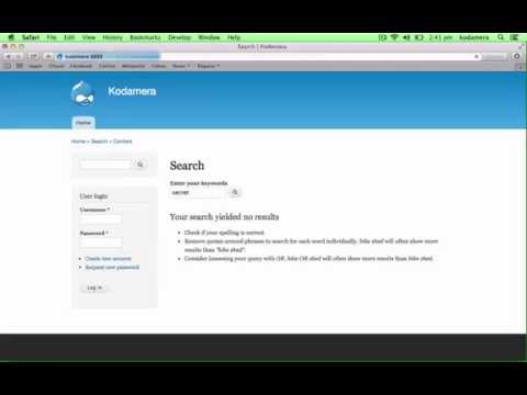 Kodamera on Drupal: Search exclude nid