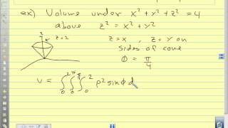 Calc III 14.7 pt 2 Triple Integrals in spherical coordinates.avi
