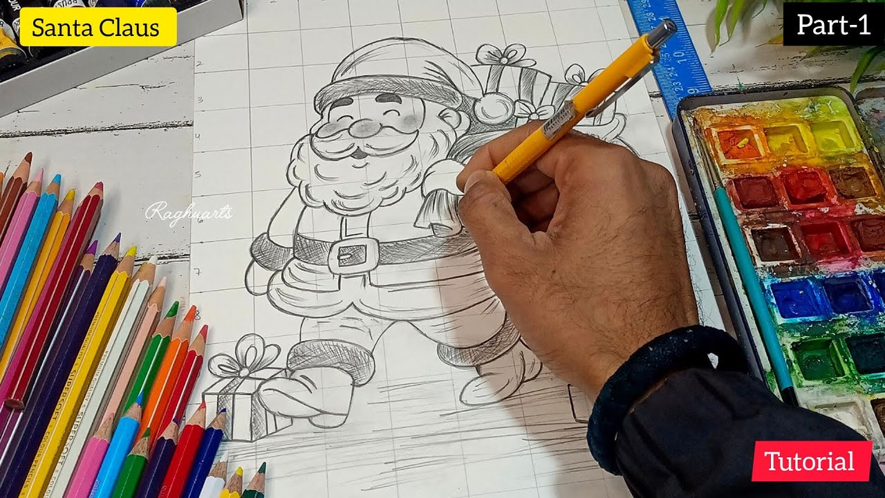 Santa Claus Drawing| Christmas Drawing| Easy Santa Claus Drawing| 25 December Drawing| Christmas Art