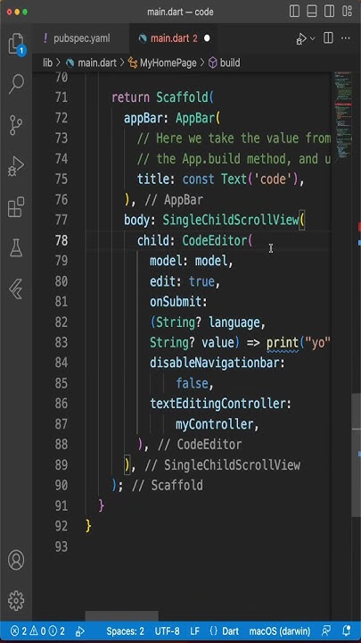 Flutter - Code Editor - YouTube