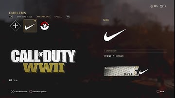 Easy NIKE EMBLEM Call of Duty WWII