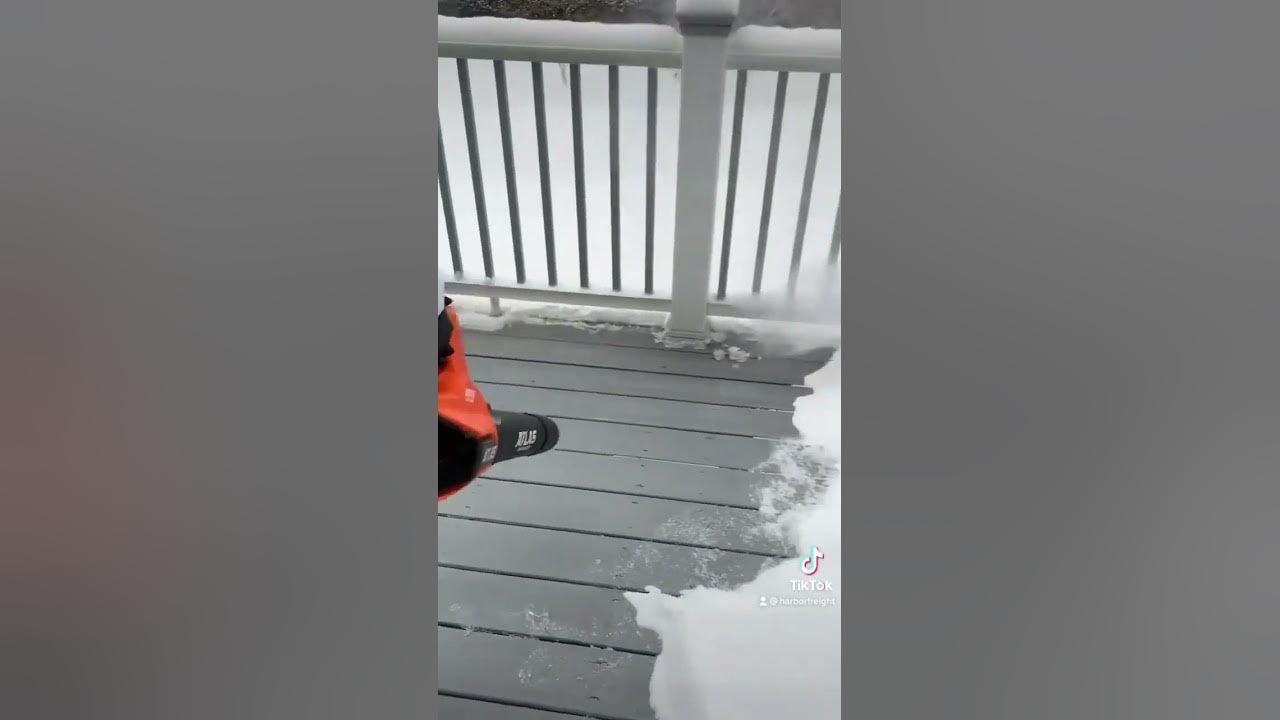 Atlas 80V Blower in the snow Harbor Freight Shorts YouTube