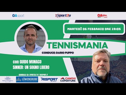 Guido Monaco a TennisMania: SINNER, UN SOGNO LIBERO in LIVE 🎾 il 06 Febbraio 2024