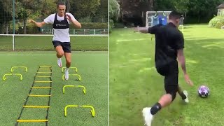 This is How Footballers Exercise when Alone! 👌 Cavani, Gabriel Jesus, Balotelli, Hulk and more!