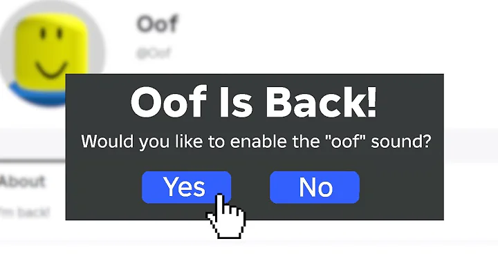 After 3 Years, It’s Back. (Oof Sound)