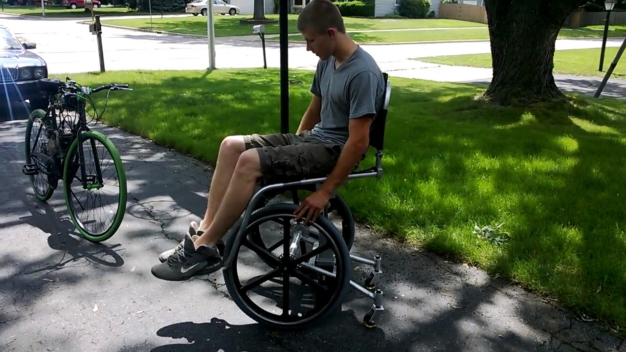 First Time on the Reversible Wheelchair that uses an Actuator to lift