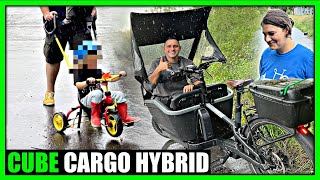 Cube Cargo Hybrid als Autoersatz für junge Familie mit zwei kleinen Kindern