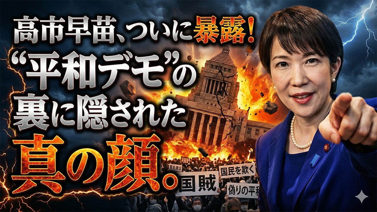 【大炎上】「平和」の仮面が剥がれた瞬間　政権打倒の裏で“高市潰し”の本音がついに露呈【大炎上】「平和」の裏で高市倒しか　町山投稿が暴いた反戦デモの本音