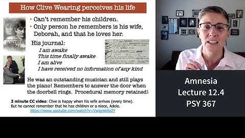 367 Lecture 13.4 Amnesia