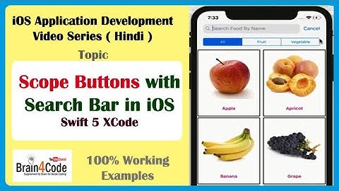 How to implement Search Bar with Scope Button to enhance search quality in iOS Application | Hindi