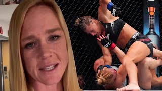 HEARTBROKEN Holly Holm FIRST WORDS after CHOKED OUT by Kayla Harrison at UFC 300