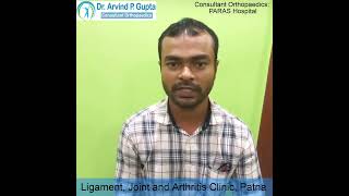 Patient Recover From Acl Reconstruction By Dr Arvind Prasad Gupta