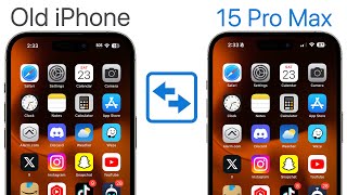 how to transfer all data from old iphone to iphone 15 & 15 pro