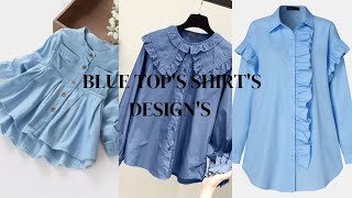 Blue Tops Designs Ideas For Girls Latest Design