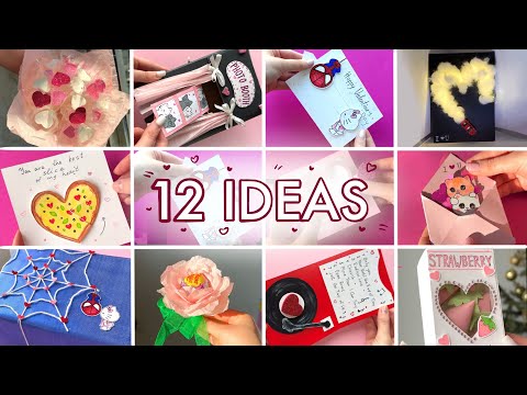 12 DIY Valentine's Day gift ideas | How to make presents for girlfriend/boyfriend 💖