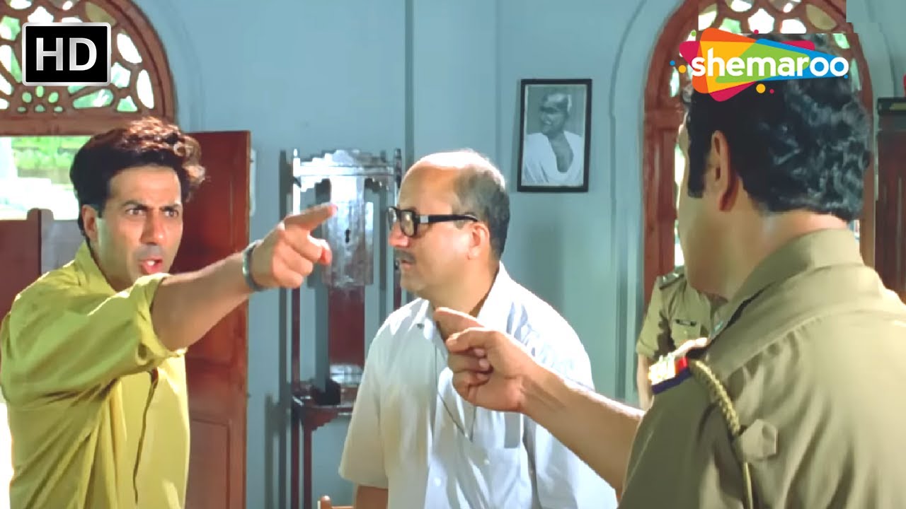सनी देओल एक्शन सिन : साले , कमीने तेरी इतनी हिम्मत की तू मेरे बाप को धमकी दे - Salaakhen Movie Scene