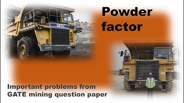 Questions from GATE mining | Topic - Powder factor | Surface blasting